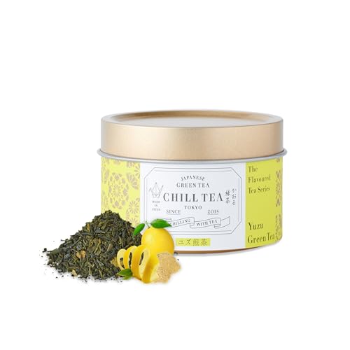 Yuzu Zitrus Grüntee von CHILL TEA Tokio - 100% Japanischer Grüntee - Frischer, Fruchtiger Geschmack (30g) von CHILL TEA Tokyo