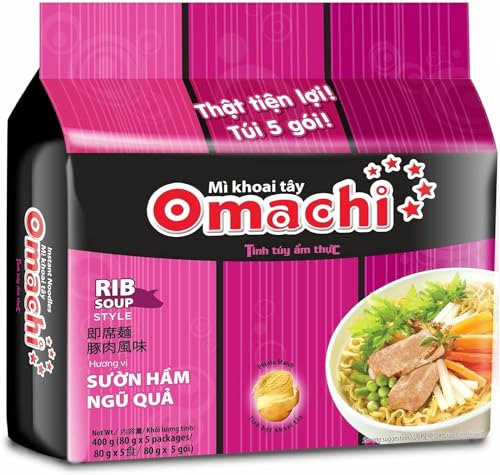 Omachi-Instantnudeln mit Kartoffelgeschmack, natürliche Zutaten, vietnamesische Spezialität, 5er-Pack (400g) von CHIN-SU