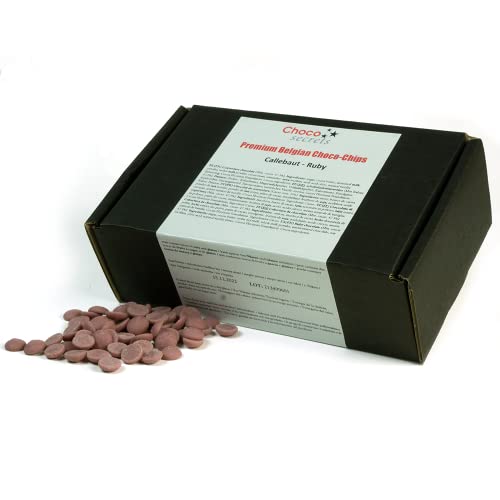 CHOCO SECRETS - 1,5 kg belgische Ruby Schokolade für schokobrunnen - Schokofondue Schokolade - Premium Kuvertüre für Schokoladenbrunnen - Ganache, Backschokolade, Chocolate Drops, schokochips von CHOCO SECRETS