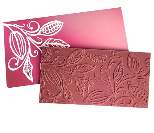 Choco Secrets - Ruby Schokoladen-Tafel - 100 g - Rosa Schokolade - Tafelschokolade mit Motiv Kakaopflanze - Ruby Schokolade zum Verschenken oder selber genießen von CHOCO SECRETS