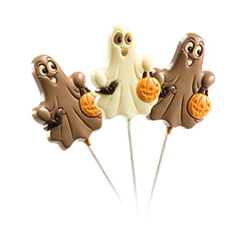 3 Lollipops - Schokolade - Schoko-Lollipop | Schokolade | Halloween-Süßigkeiten | Süßigkeiten | Halloweenparty | Geschenk | Kinder | Kind | Mädchen | Jungen | süße Überraschung | Mitbringsel von CHOCOLISSIMO