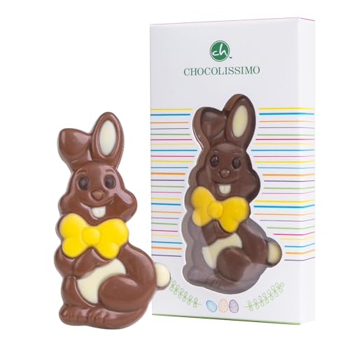 Bunny Solo Milk - Schokolade - Osterhase aus Vollmilchschokolade | Geschenkidee | Ostern | Ostergeschenk | Hase | Mann | Frau | Kind | Kinder | Junge | Mädchen | Schokoladenfigur | Geburtstag von CHOCOLISSIMO