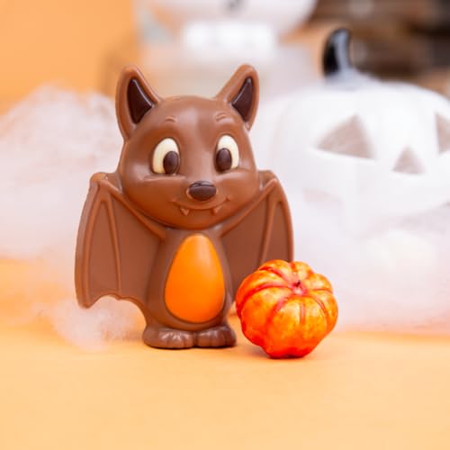 CHOCOLISSIMO - Baby bat figurine - Schokolade - Schoko-Lollipop | Halloween-Süßigkeiten | Halloweenparty | Geschenk | Kinder | Kind | Mädchen | Jungen | süße Überraschung | Mitbringsel von CHOCOLISSIMO