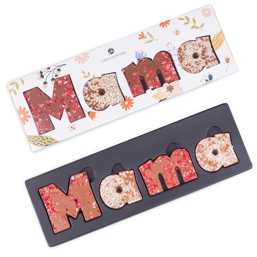 CHOCOLISSIMO - Geschenk Mama - Muttertag Süßigkeiten - Schokolade Geschenk für Mutter - Schoko Buchstaben Vollmilch aus belgischer Schokolade - Geschenkidee Geburtstag Mutti von CHOCOLISSIMO