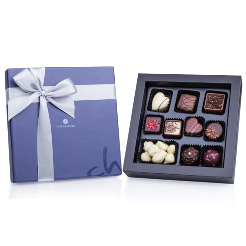 Moments White Mini - Pralinen - 9 Pralinen sowie Schoko-Nüsse | Süßigkeiten | Schokolade | Geburtstag | Mama | Erwachsene | Mann | Frau | Männer | Frauen | Geschenk | Kunden | Papa | Weihnachten von CHOCOLISSIMO