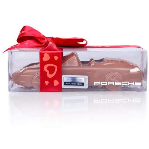 CHOCOLISSIMO - Liebes Geschenk - Auto aus Schokolade - Porsche Cabrio - Jahrestag, Geburtstag, Männer, Papa, Partner, Freund, Boyfriend, Autoliebhaber, Shoko, Frauentag, Ostern, Herz, Kinder, Frauen von CHOCOLISSIMO