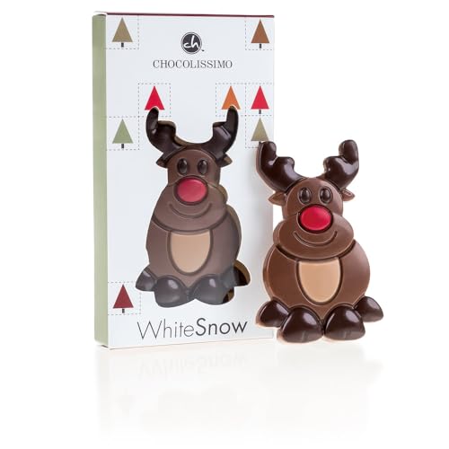 Reindeer Solo - Schokolade - Rentier aus Schokolade | Schokoladenfigur Weihnachten | Schokoladen Geschenke | Geschenkideen | Weihnachtsschokolade | Süßigkeiten | Kinder | Kind | Mädchen | Jungen von CHOCOLISSIMO