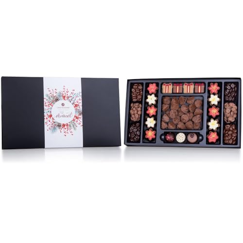 CHOCOLISSIMO - Weihnachtsschokolade - Pralinen Geschenk, Geschenk zu Weihnachten, Nikolaus für Mama, Papa, Eltern, Oma, Opa, Mann, Frau - Schokoladensnack Set - Schoko-Partybox II, Luxus, Frauen von CHOCOLISSIMO