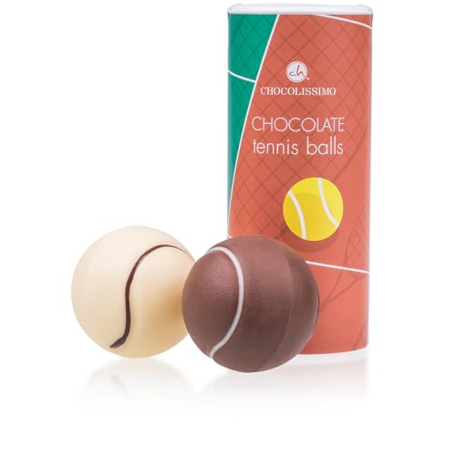 Tennisbälle aus Schokolade - Geschenk-idee Tennis Spieler | Sportler |Tennis-Fans | Schoko Tennisball | Alkoholfrei | Geschenke für Kinder und Erwachsene | Als Gag ganz witzig von CHOCOLISSIMO