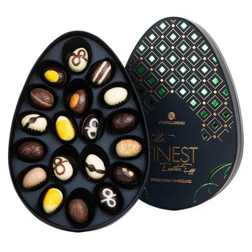 The Finest Easter Egg ? Green - Osterei-Pralinen - 19 Schoko-Ostereier | in eleganter Verpackung | Ostergeschenk | Ostern Schokolade | Eier Schokolade | Osterei | aus erlesenen Zutaten von CHOCOLISSIMO