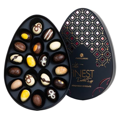 The Finest Easter Egg ? Red - Osterei-Pralinen - 19 Schoko-Ostereier | Ostern | Osterschokolade | Schokoladeneier | Mann | Frau| Geschenk | Geschenkidee | Schokolade | Schokoladenei von CHOCOLISSIMO