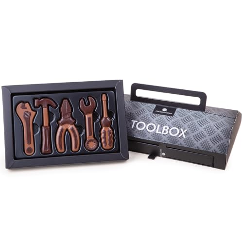 Toolbox - Werkzeuge aus Schokolade - Schokoladenwerkzeug | Geschenk | Mann | Männer | Vater | Väter | Papa | Junge | Geburtstag | Vatertag | Hobby | Heimwerker | Bastler | Weihnachten von CHOCOLISSIMO