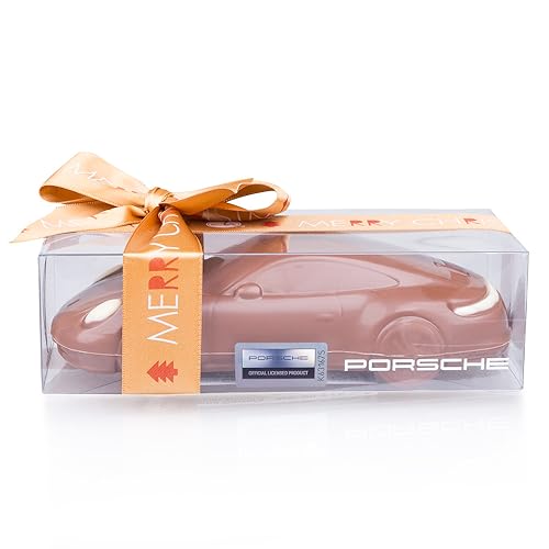 CHOCOLISSIMO - Auto aus Schokolade - Xmas Porsche 911 Carrera - Geschenk zu Nikolaus, Weihnachten - für Autoliebhaber, Kinder, Erwachsene, Männer, Papa, Partner, Jungs, Mann - lustige Geschenkidee von CHOCOLISSIMO