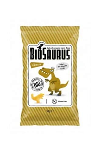 Mais-Chips Dinosaurier mit Käsegeschmack Gluten-frei BIO 4x15 g BioSaurus von CIBI