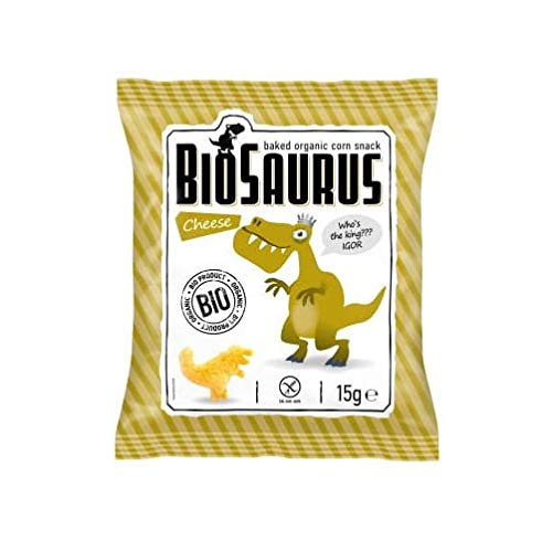 Mais-Chips Dinosaurier mit Käsegeschmack glutenfrei BIO 15 g BioSaurus von CIBI