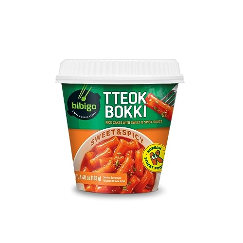 BIBIGO Tteokbokki Reiskuchen Cup mit Sweet und Spicy Sauce - 1 x 125 g von CJ