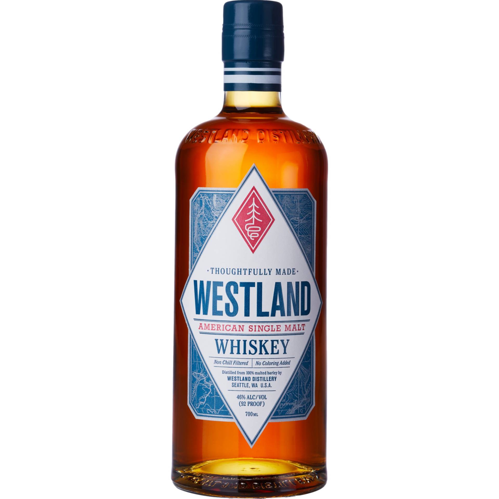 Westland American Single Malt Whiskey, USA Whiskey, 0,7 L, 46% Vol., Spirituosen von CLS Rèmy Cointreau, 21 BD Haussmann 75009 Paris/FR