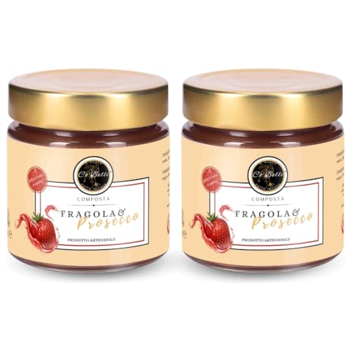 CO'BELLI - Kompott aus Erdbeeren und Prosecco DOC, 2x220g - Italienisches Handwerksprodukt von CO’ BELLI IL GUSTO FATTO IN CASA