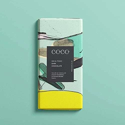 COCO Chocolatier, Gin & Tonic Dunkle Schokolade 61%, 80g. von COCO Chocolatier