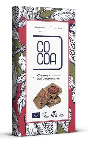 Cremige Schokolade mit Erdbeeren BIO 50 g - COCOA von COCOA