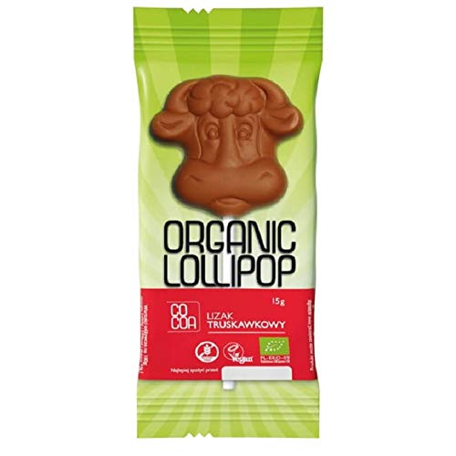 ERDBEERE LOLLI LUTSCHER GLUTENFREI BIO 15 g – COCOA von COCOA