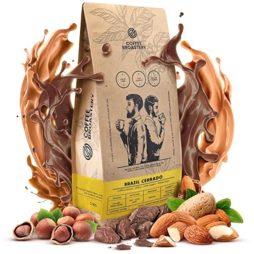 Coffee Broastery Bohnenkaffee Brazil Cerrado Premium 1kg 1000g | Brasilianische Kaffeespezialität | Brasilien | Frisch Geröstet | Kraft Kaffeeröster von COFFEE BROASTERY