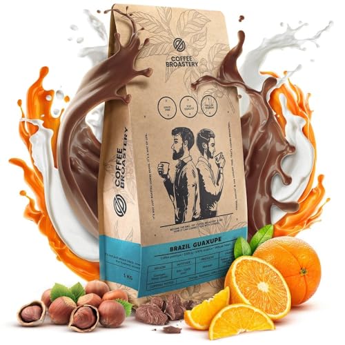 Coffee Broastery Bohnenkaffee Brazil Guaxupe Premium 1kg 1000g | Brasilianische Kaffeespezialität | Brasilien | Frisch Geröstet | Kraft Kaffeeröster von COFFEE BROASTERY