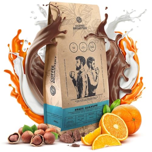 Coffee Broastery Bohnenkaffee Brazil Guaxupe Premium 400g 0,4kg | Brasilianische Kaffeespezialität | Brasilien | Frisch Geröstet | Kraft Kaffeeröster von COFFEE BROASTERY