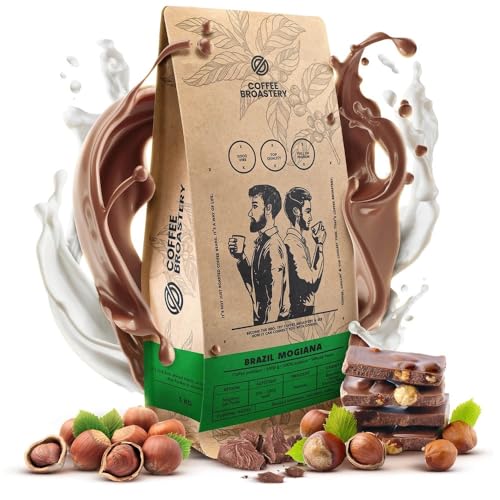 Coffee Broastery Bohnenkaffee Brazil Mogiana Premium 1kg 1000g | Brasilianische Kaffeespezialität | Brasilien | Frisch Geröstet | Kraft Kaffeeröster von COFFEE BROASTERY