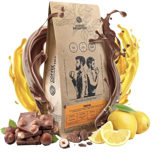 Coffee Broastery Bohnenkaffee India Karnataka Premium 400g 0,4kg | Indische Kaffeespezialität | Indien | Frisch Geröstet | Kraft Kaffeeröster von COFFEE BROASTERY