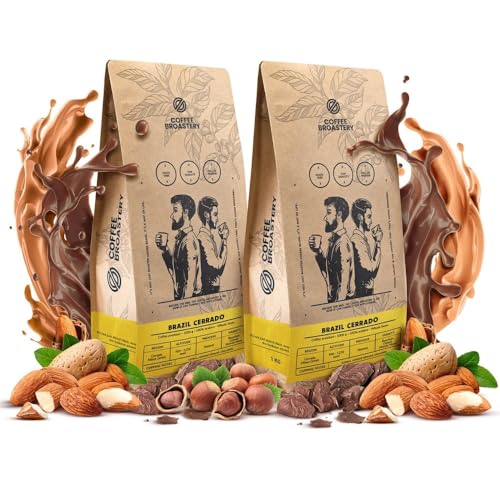 Coffee Broastery Kaffeebohnen Set 2x1kg 2000g | Brazil Cerrado | Brasilianischer Kaffee | Spezialitätenkaffee | Frisch Geröstet | Kunsthandwerkliche Kaffeerösterei von COFFEE BROASTERY