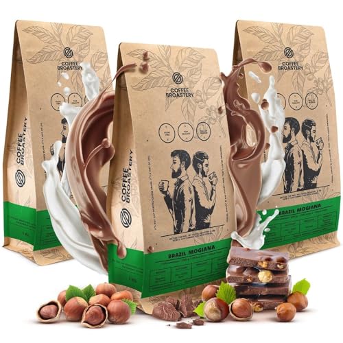 Coffee Broastery Kaffeebohnen Set 3x1kg 3000g | Brazil Mogiana | Brasilianischer Kaffee | Spezialitätenkaffee | Frisch Geröstet | Kunsthandwerkliche Kaffeerösterei von COFFEE BROASTERY