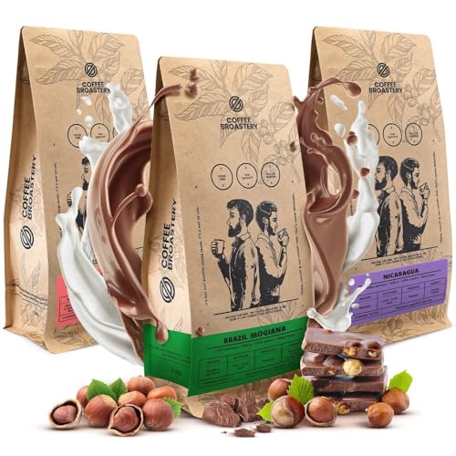 Coffee Broastery Kaffeebohnen Set 3x1kg 3000g | Costa Rica San Rafael | Nicaragua Colibrí Azul | Brazil Mogiana | Spezialitätenkaffee | Frisch Geröstet von COFFEE BROASTERY