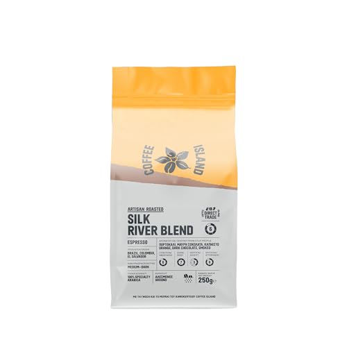 Coffee Island Espresso Silk River Mischung mit mitteldunkler Röstung, vorverpackt (gemahlen), 250 g von COFFEE ISLAND