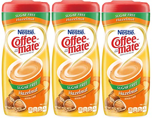 Nestle Coffee Mate Zuckerfreie Haselnuss, 3 x 289 g Dosen von Coffee Mate