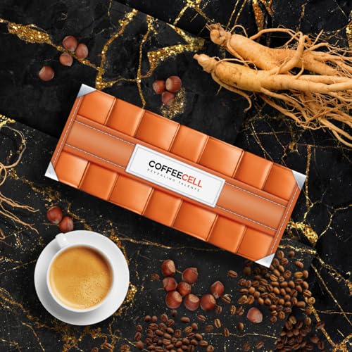 COFFEECELL Haselnuss-Cappuccino mit Imperial Ginseng – Cremiger Instant-Kaffee mit Haselnussnote, Arabica-Bohnen & Ginseng – Für Energie, Konzentration & Wohlbefinden – 20 Sachets à 15g von COFFEECELL