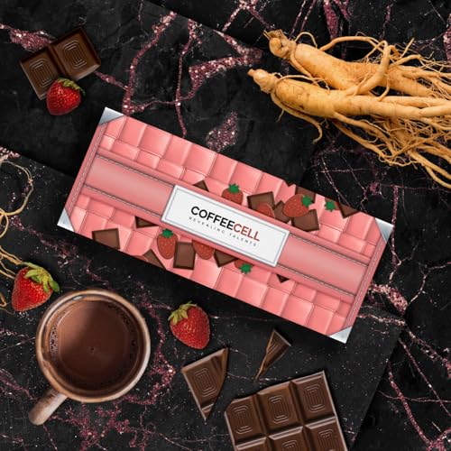 COFFEECELL Strawberry Cocoa mit Imperial Ginseng – Samtige Kakao-Mischung mit fruchtigem Erdbeeraroma & Ginseng – Genuss ohne Zuckerzusatz, vegan & voller Geschmack – 20 Sachets à 15g von COFFEECELL