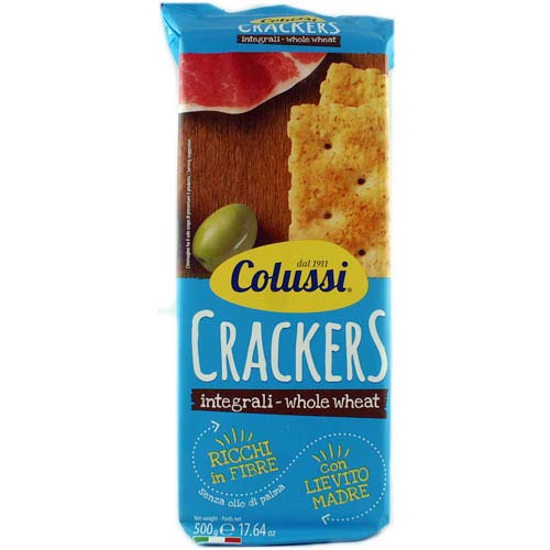 Colussi Crackers integrali - whole wheat 'Vollkorncracker', 500 g von Colussi
