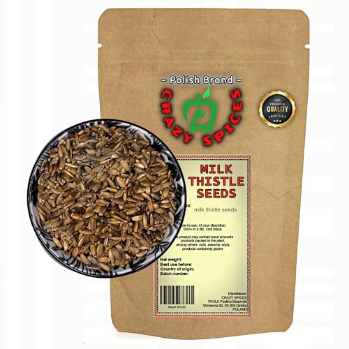 CRAZY SPICES Mariendistelsamen ganz 100g | Mariendistel Samen | Mariendistel natürlich | Mariendisteltee | Kräutertee | 100% rein natürlicher Silymarin | vegan und glutenfrei von CRAZY SPICES