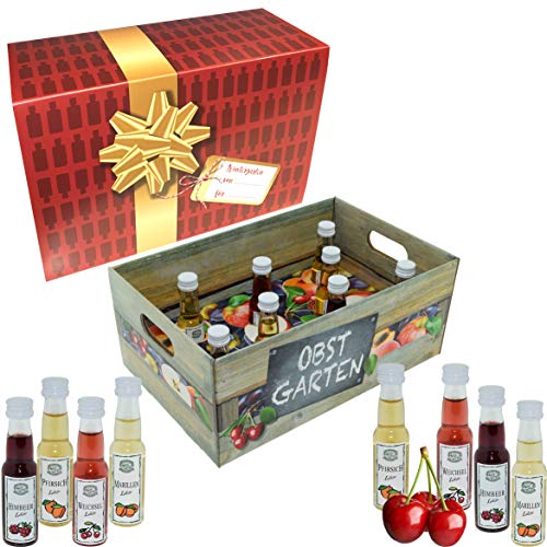 Obstgarten · Geschenkidee für Männer und Frauen mit Alkohol · 8 x Obst-Likör · Hochwertige Geschenkbox (Obstgarten Limited) von CREOLOGIC