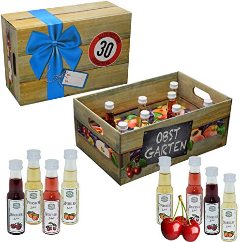 Obstgarten mit Obstlikör · Geschenkidee für Männer und Frauen mit Alkohol · 8 x Obst-Likör · Hochwertige Geschenkbox (Obstgarten 30) von CREOLOGIC