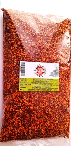 CRETAN FARMERS - Chiliflocken - Chilligeschrotet - 950g - Quality extra - choped chillies von CRETAN FARMERS