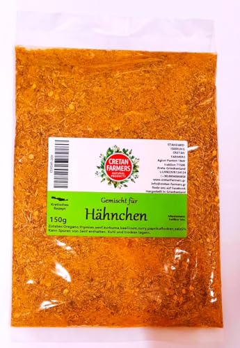 CRETAN FARMERS - Seasoning for chicken - Spices for roast chicken - BBQ Rub for Poultry - Mixed for chicken 150g - Low salt von CRETAN FARMERS