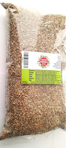 CRETAN FARMERS - Thyme 450g - Greek seasoning - Mediterannean spice - Cretan thyme leaves - from our farm - non GMO (THYME) von CRETAN FARMERS