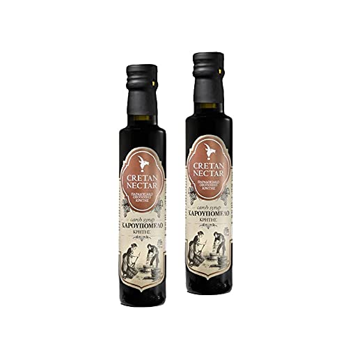 CRETAN NECTAR 01922 - 2x 250ml Carob Sirup - Johannisbrotsirup von Chania Kreta von CRETAN NECTAR