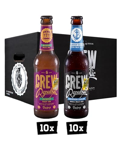 CREW REPUBLIC Craft Bier IPA Mix Probierset (20x0,33l) - World Beer Awards Gewinner - Gebraut nach Reinheitsgebot - Geschenke für Männer - inkl. 1,60€ Pfand von CREW Republic