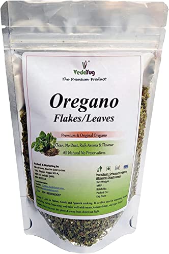 CROW VedaYug Oregano Flocken, bestes A-Grade Produkt, 100 g von CROW