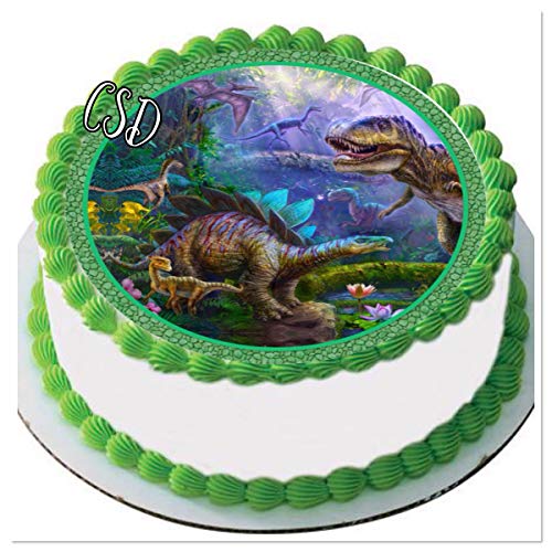Tortenaufleger Dinosaurier 04, Zuckerpapier Tortenbild, Geburtstag, Fussball,Fototorte von CSD