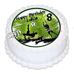 Tortenaufleger Fußball 024,personalisiert. Zuckerpapier Tortenbild, Geburtstag, Fussball,Fototorte von CSD