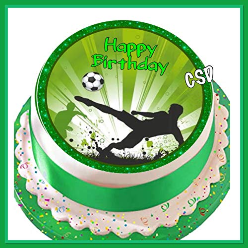 Tortenaufleger Fußball 03, Zuckerpapier Tortenbild, Geburtstag, Fussball,Fototorte von CSD